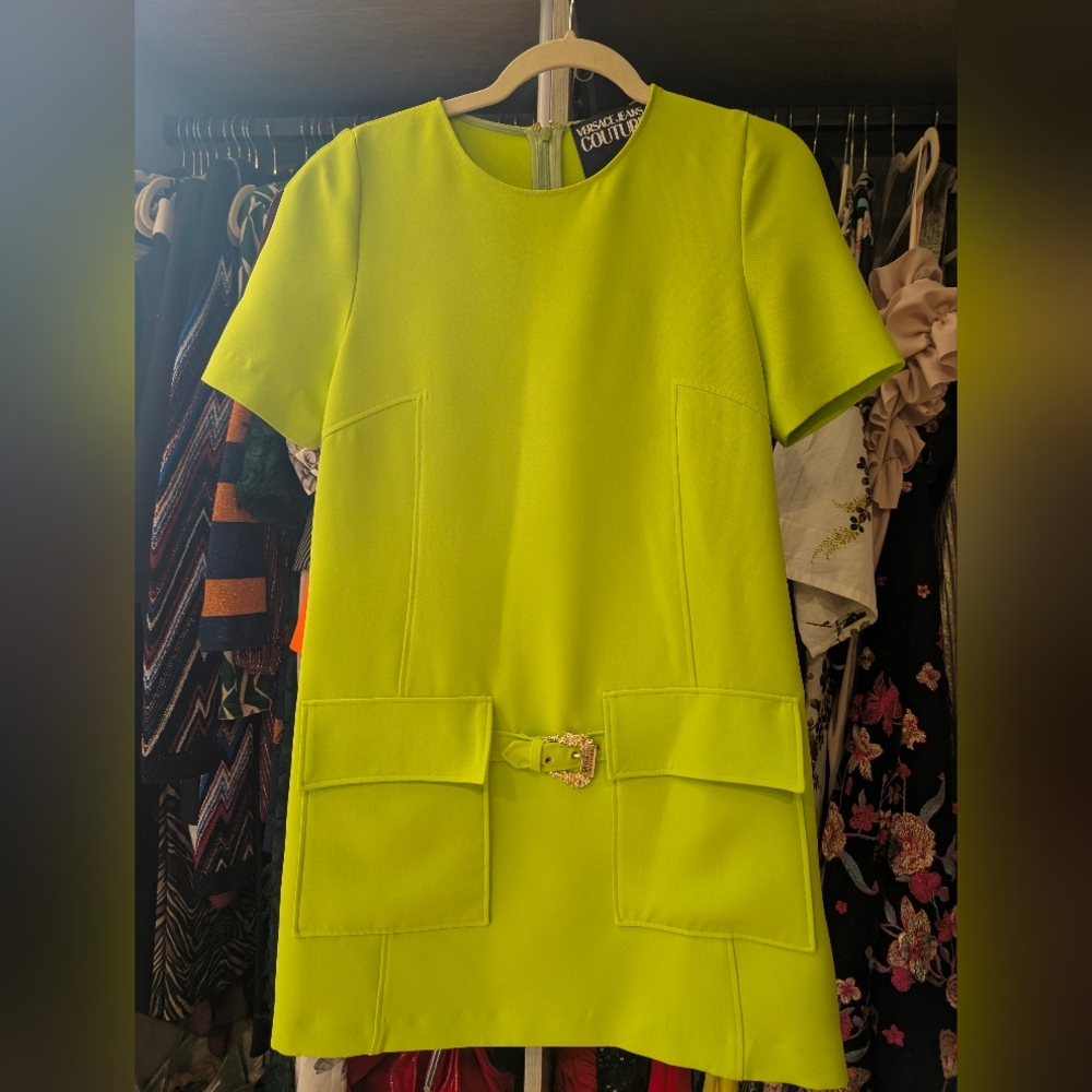 Versace Couture Lime Green/Yellow Dress